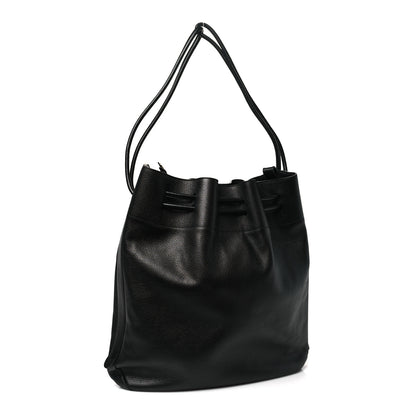 Delvaux Grained Calfskin Deux De Delvaux Bucket Bag Black 3 of 10