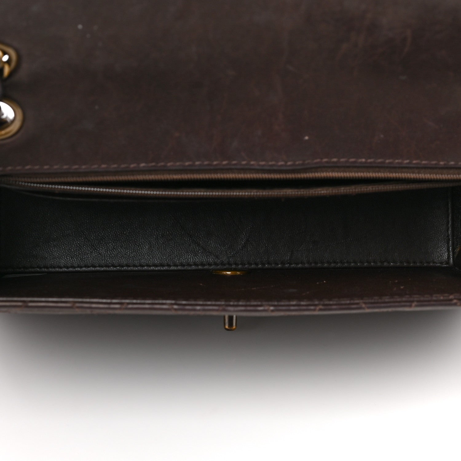 Chanel Calfskin Stitched Medium Single Flap Brown 4 of 10