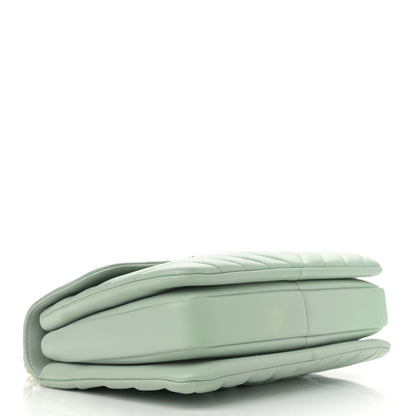 Chanel Lambskin Chevron Quilted Small Trendy CC Dual Handle Flap Bag Light Green 4 of 10
