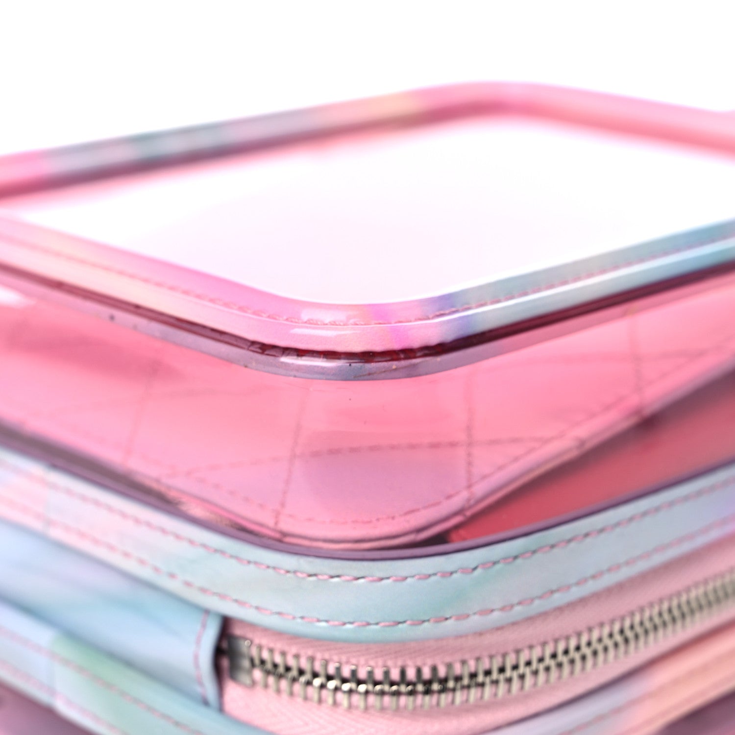 Chanel PVC Patent Calfskin Patent Lambskin Vertical Vanity Case Pink 10 of 15
