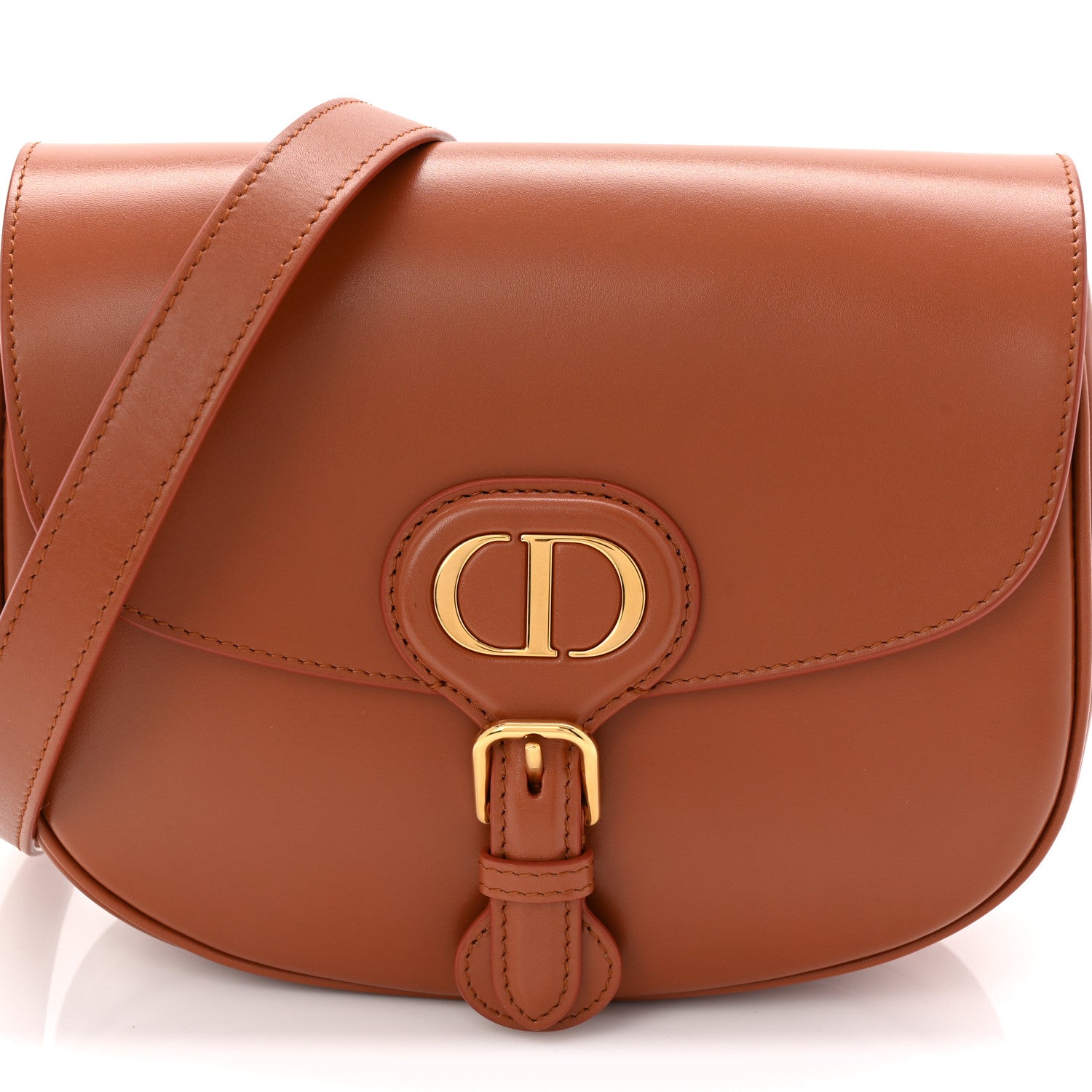 Christian Dior Box Calfskin Medium Bobby Flap Dark Tan 7 of 9