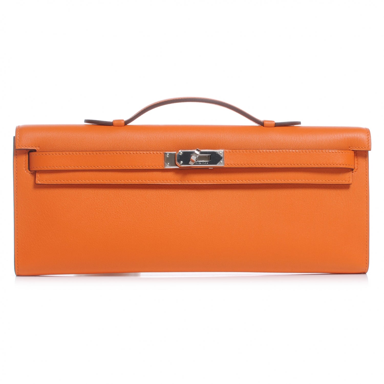 Hermes Swift Kelly Cut Clutch Pochette Orange 1 of 8