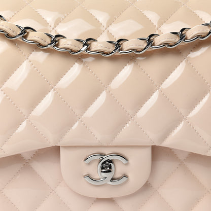 Chanel Patent Quilted Jumbo Double Flap Light Pink 11 of 12