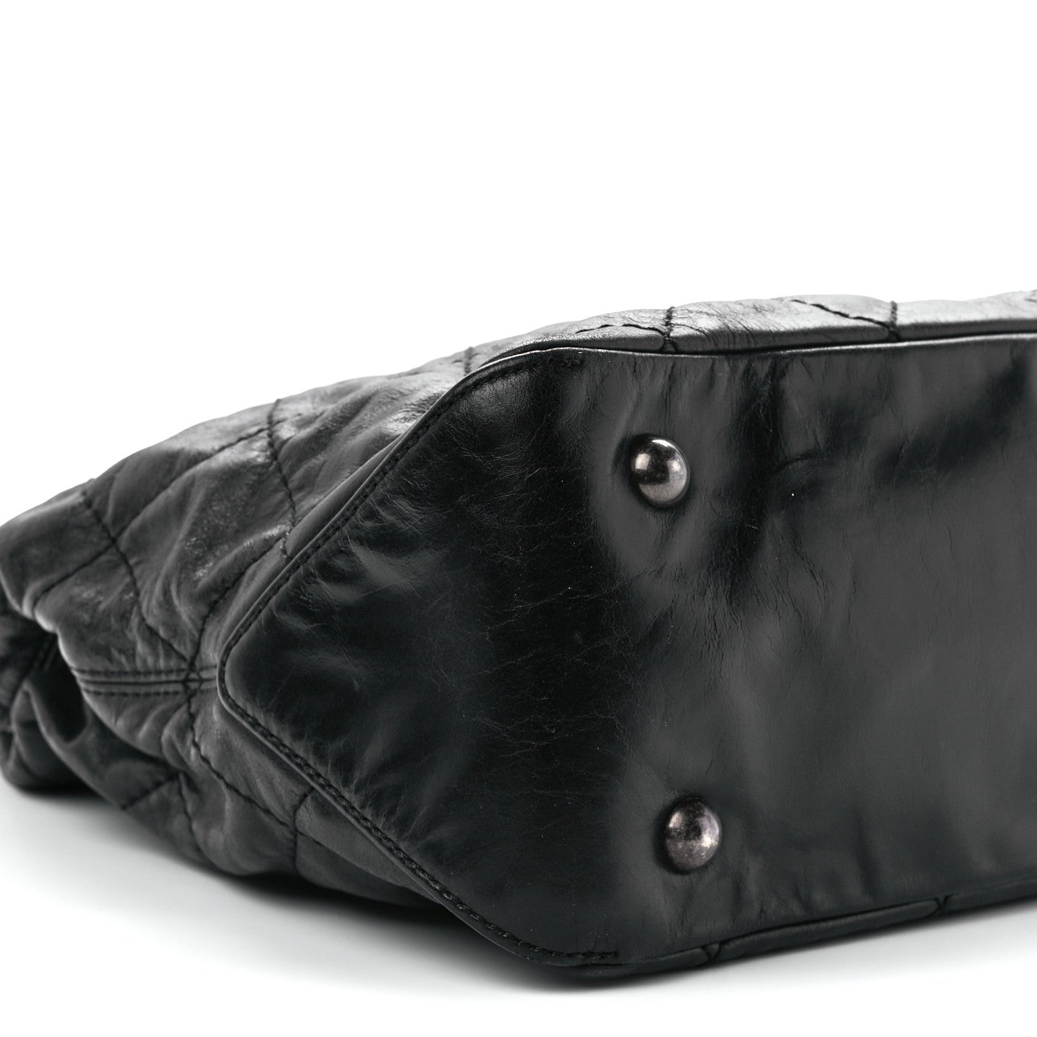 Chanel Aged Calfskin Quilted Coco Supple Hobo Black 9 of 10