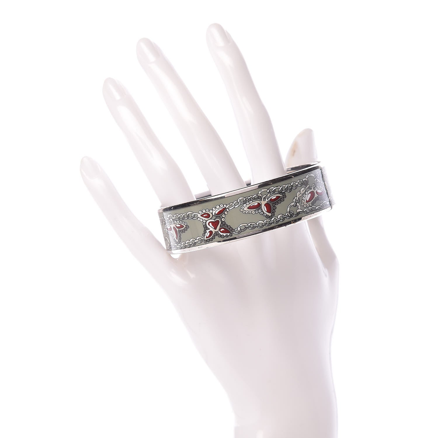 Hermes Enamel Printed Wide Bracelet 70 2 of 5