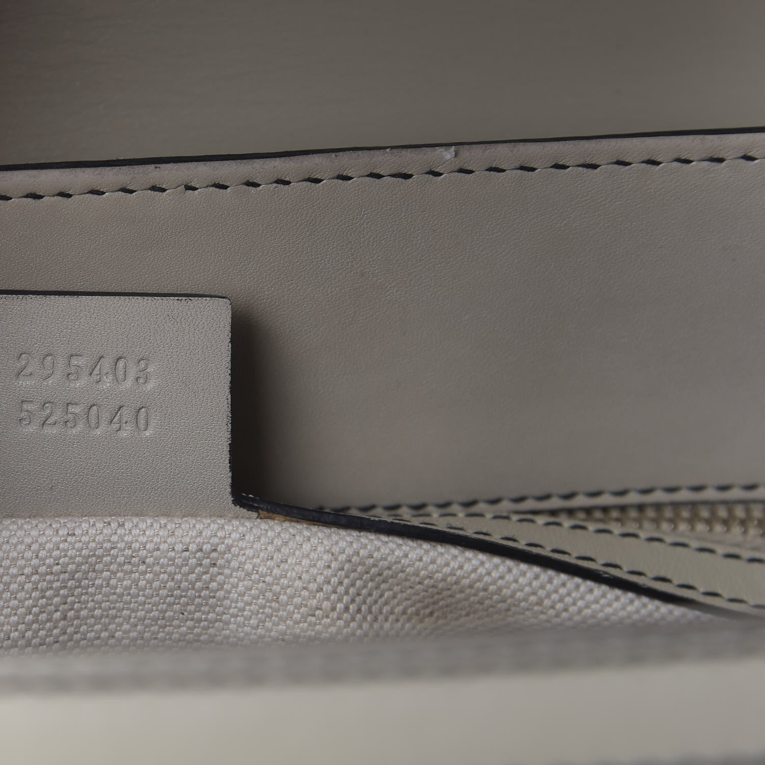 Gucci Monogram Margaux Calfskin Large Emily Chain Shoulder Bag Beige Ebony Mystic White 9 of 9