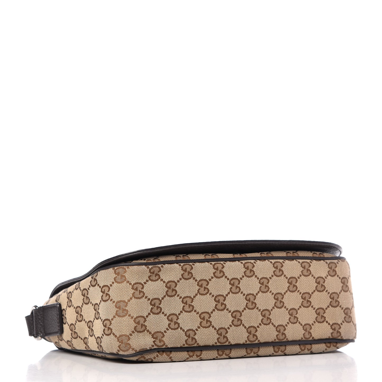 Monogram Flap Messenger Bag Beige Dark Brown