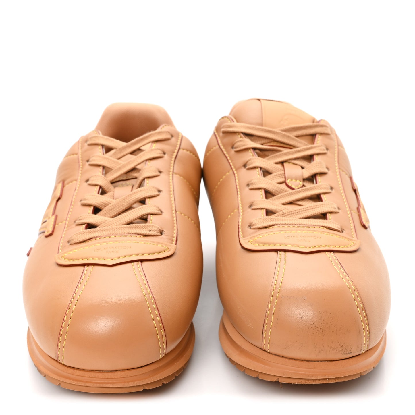Lambskin Vachetta Mens LV Buttersoft Sneakers 9.5 Beige