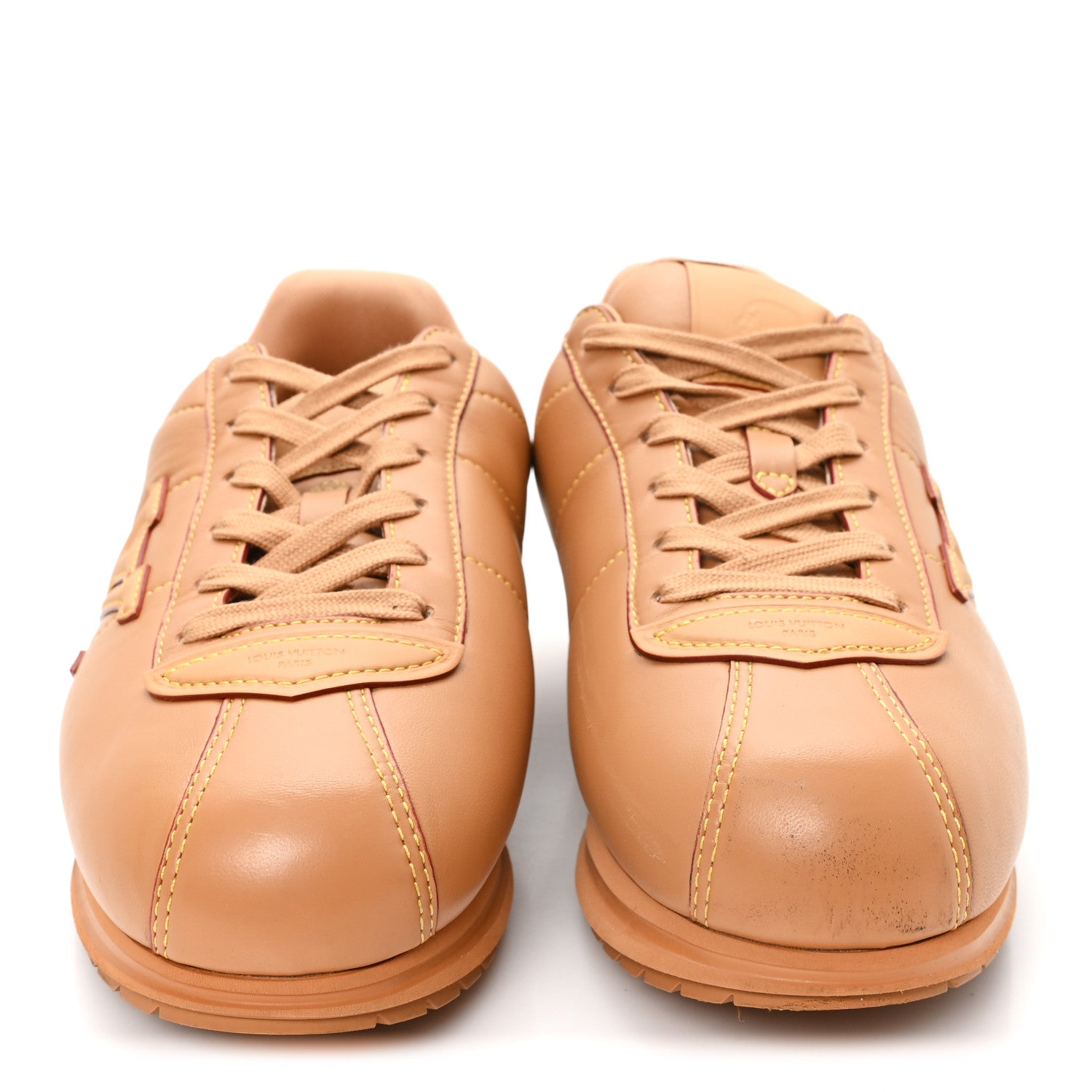 Louis Vuitton Lambskin Vachetta Mens LV Buttersoft Sneakers 9.5 Beige 3 of 9