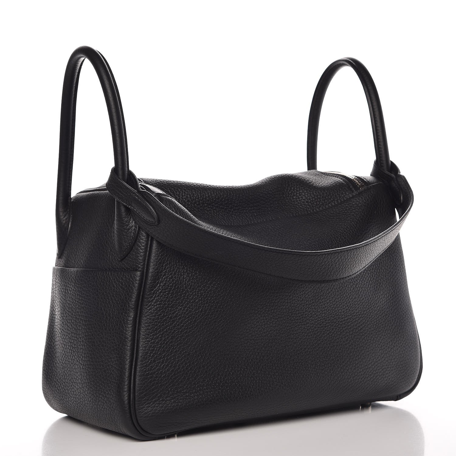 Hermes Taurillon Clemence Verso Lindy 30 Black Toffee 3 of 8