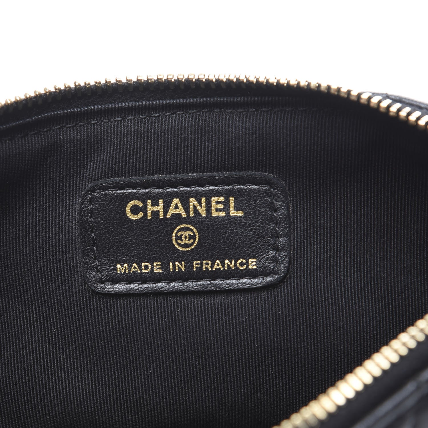 Chanel Lambskin Quilted Valentine Charms Small Cosmetic Pouch Black 5 of 8