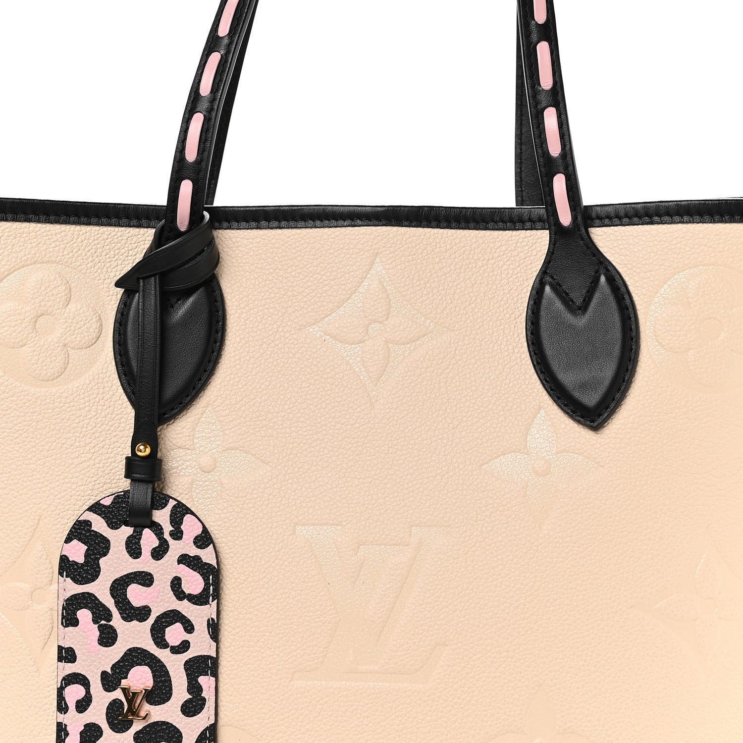 Louis Vuitton Empreinte Monogram Giant Wild at Heart Neverfull MM Creme 8 of 10