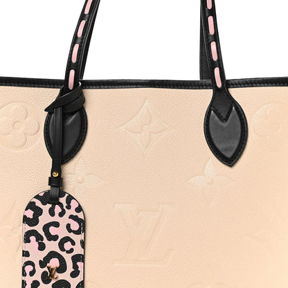 Louis Vuitton Empreinte Monogram Giant Wild at Heart Neverfull MM Creme 8 of 10