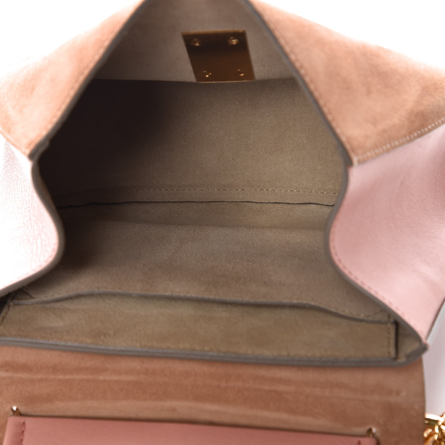 Chloe Suede Smooth Calfskin Drew Shoulder Bag Misty Rose 5 of 16