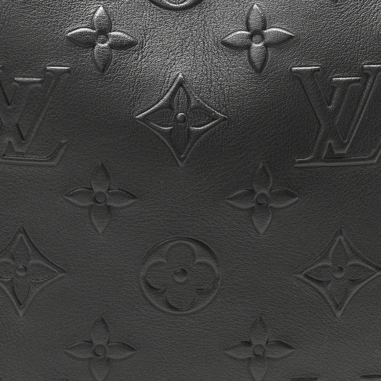 Louis Vuitton Calfskin Debossed Monogram Side Trunk Black 7 of 9