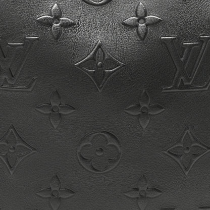 Louis Vuitton Calfskin Debossed Monogram Side Trunk Black 7 of 9