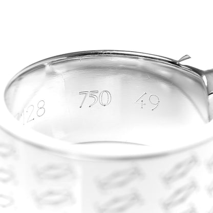 Cartier 18K White Gold C De Christmas Ring 49 5 6 of 6