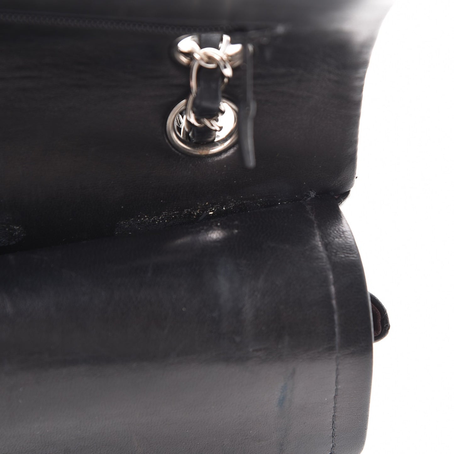 Lambskin Quilted Small Double Flap Black