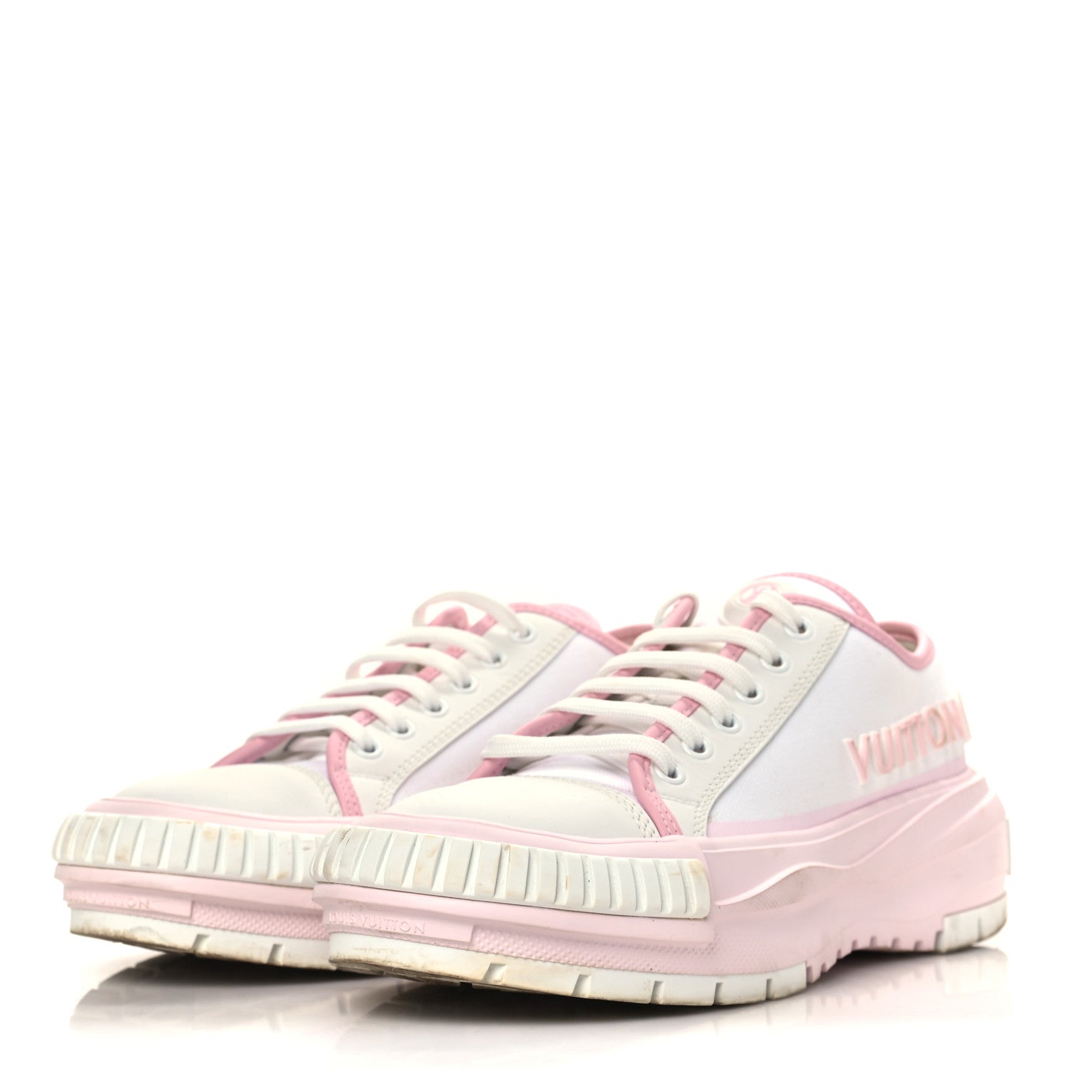 Louis Vuitton Canvas LV Squad Sneakers 39 White Pink 3 of 10