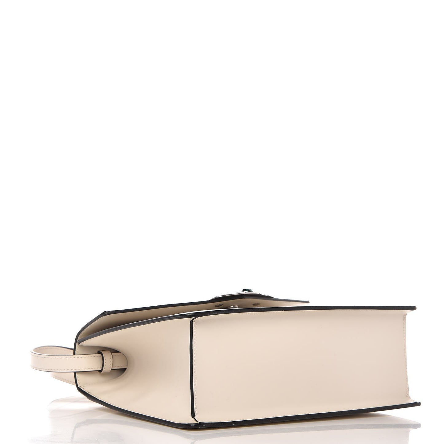 Calfskin Snakeskin Small Lilith Top Handle Bag White