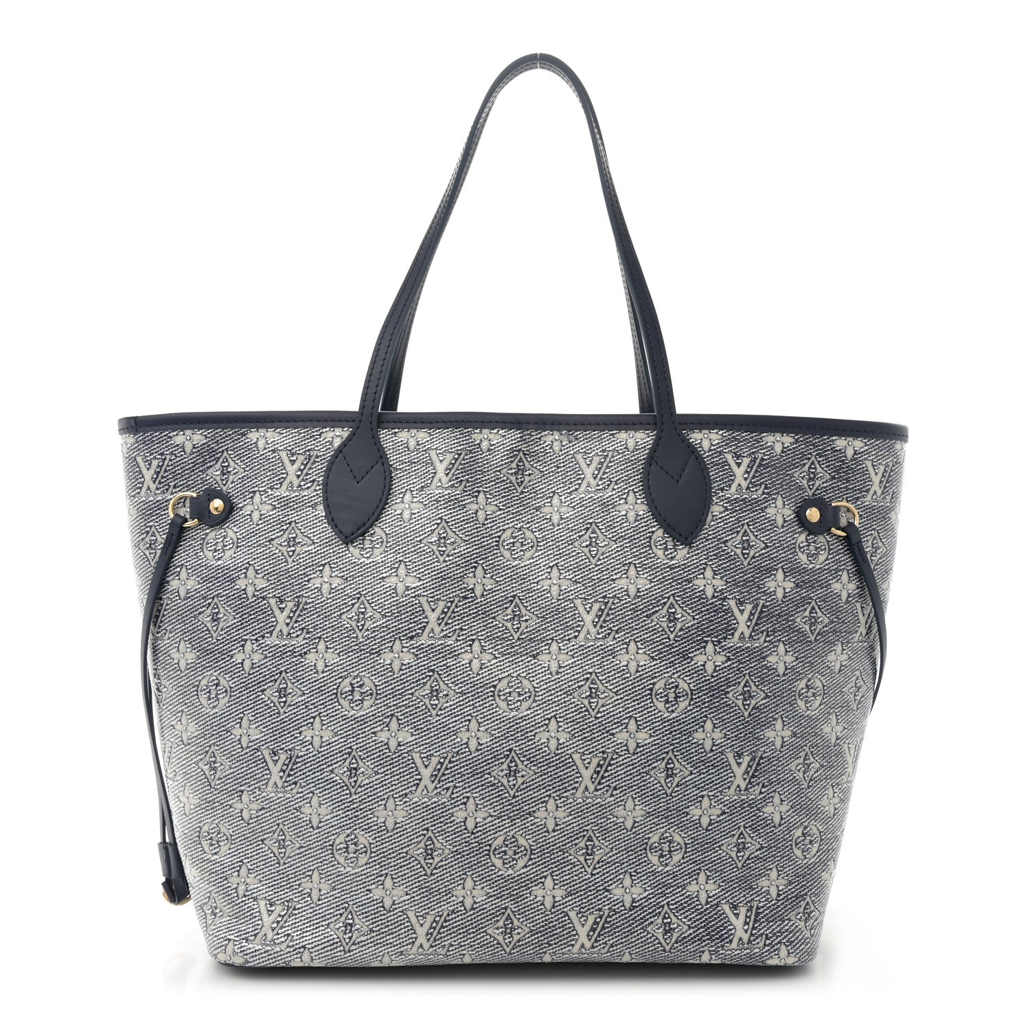 Louis Vuitton Monoglam Neverfull MM Blue 1 of 12