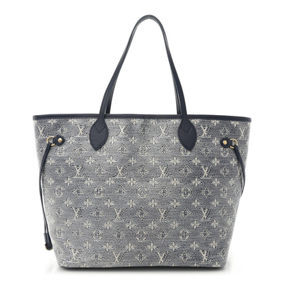 Louis Vuitton Monoglam Neverfull MM Blue 1 of 12