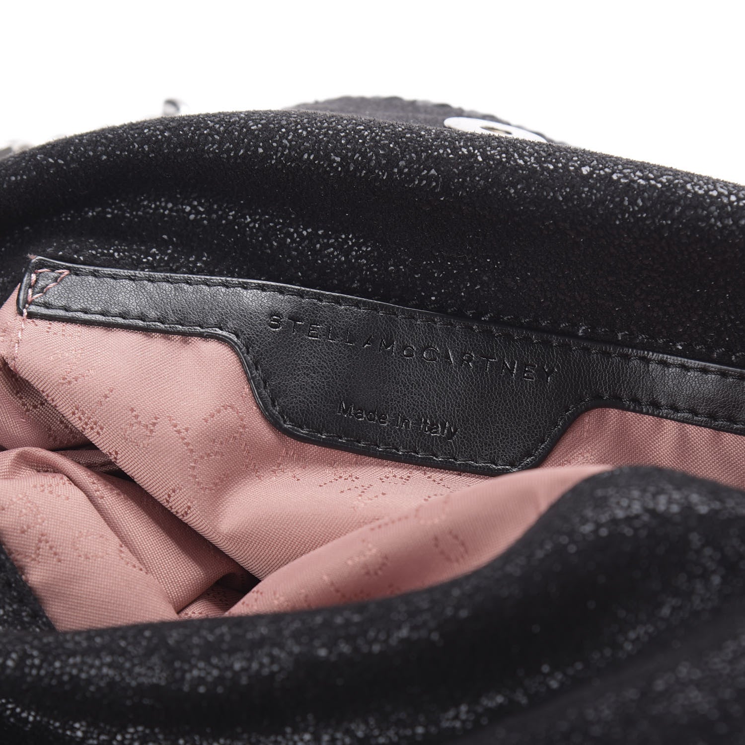 Stella McCartney Shaggy Deer Mini Falabella Fold Over Tote Black 8 of 9