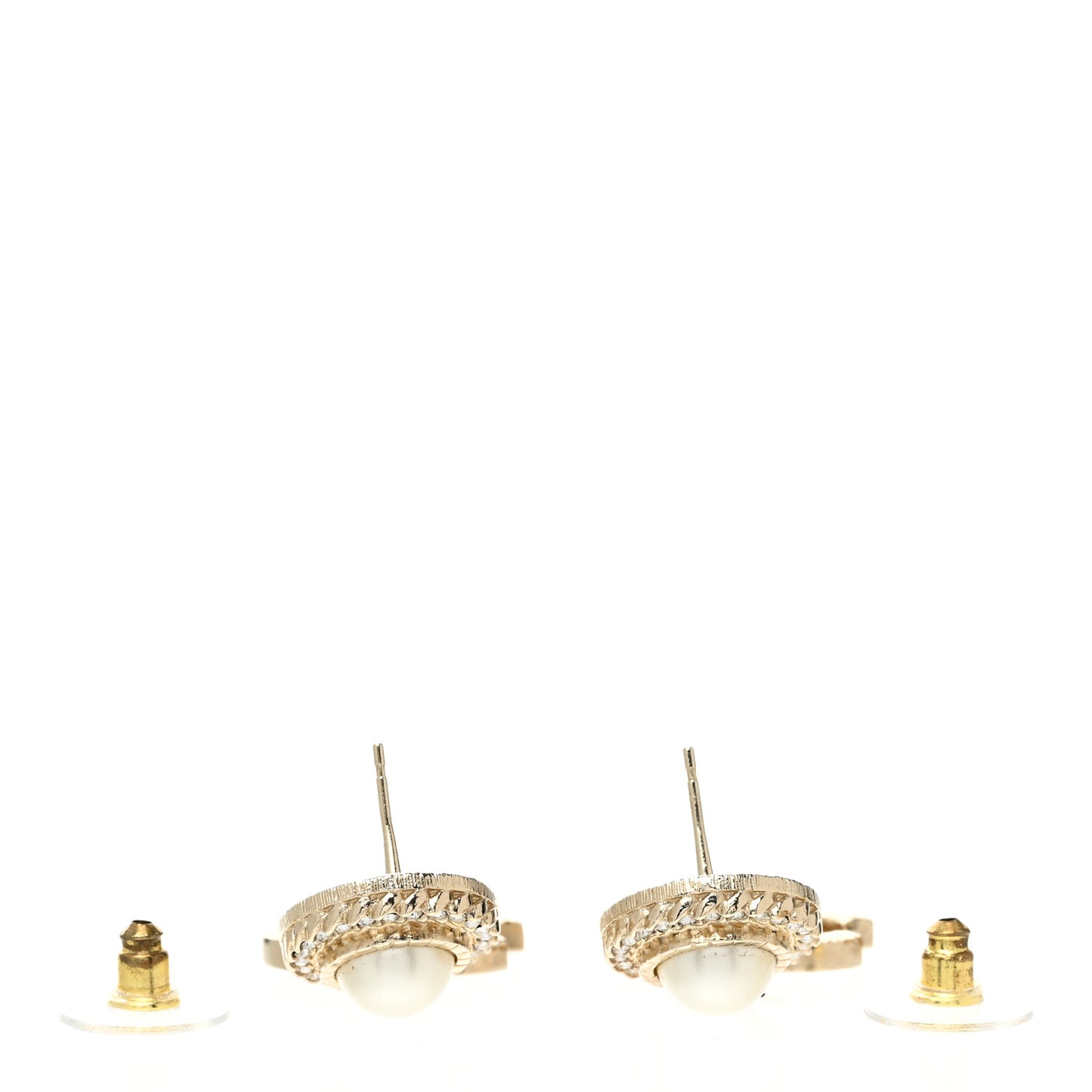 Crystal Pearl Bow-tiful CC Drop Earrings Gold