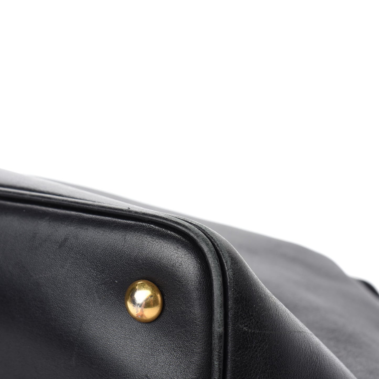 Calfskin Large Emmanuelle Bucket Bag Black