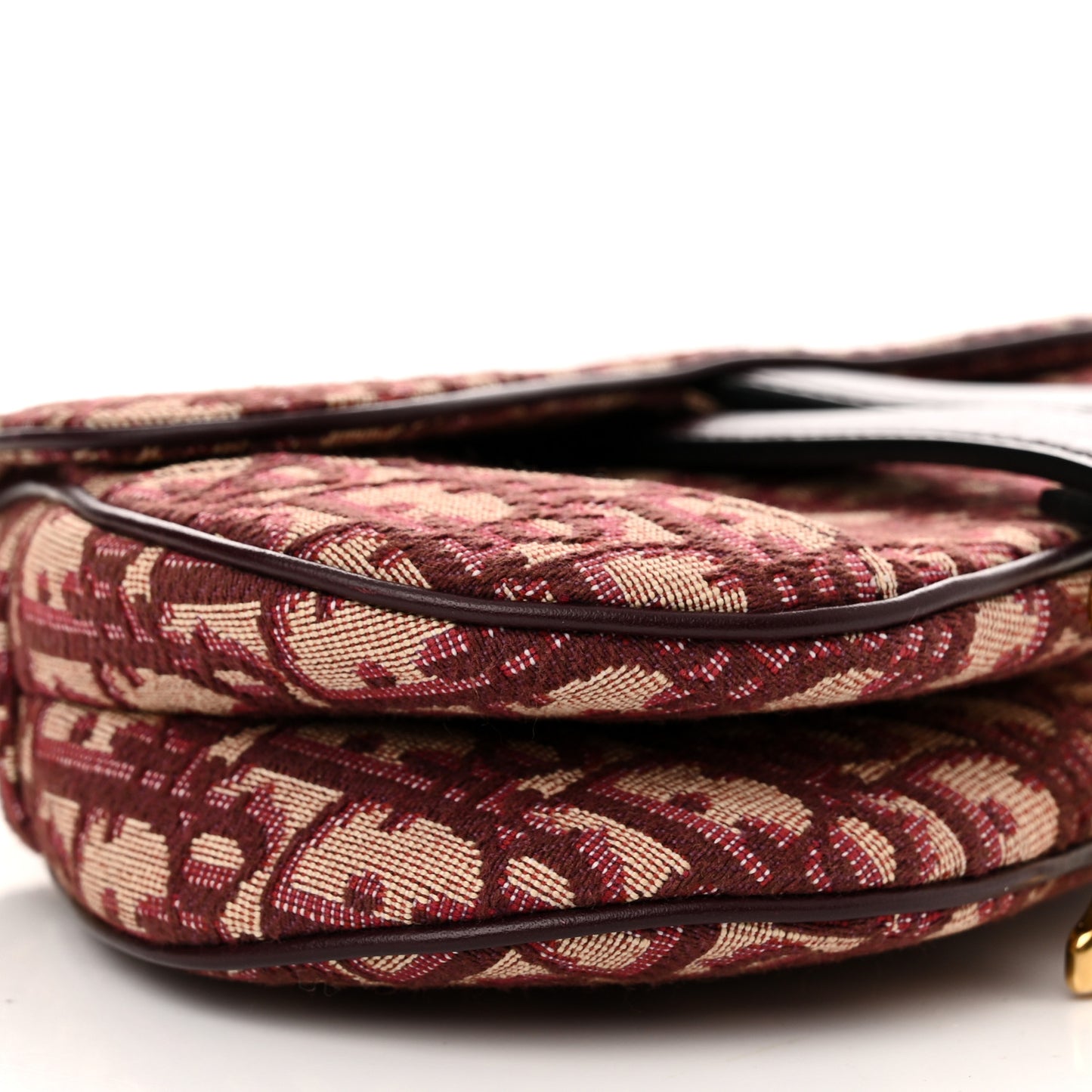 Oblique Mini Saddle Bag Burgundy