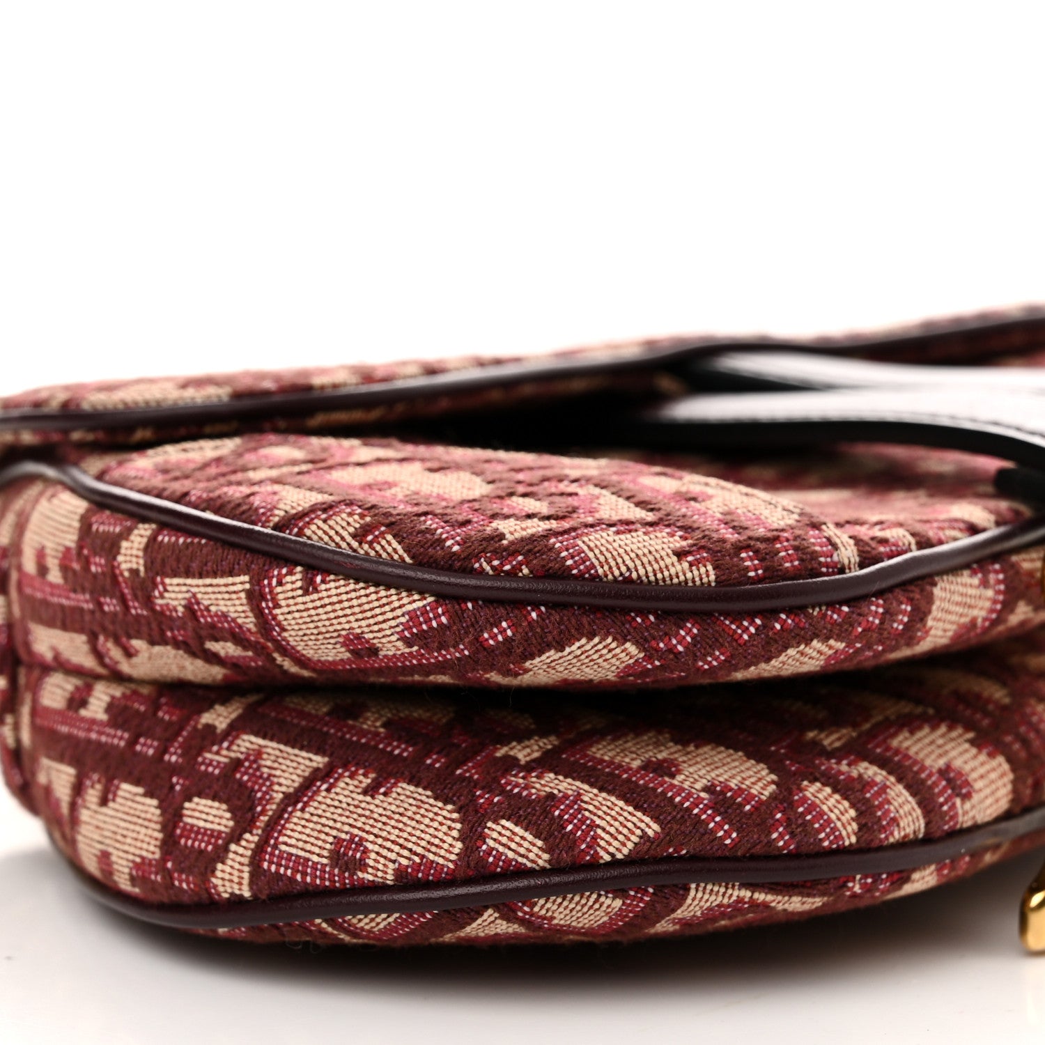 Christian Dior Oblique Mini Saddle Bag Burgundy 9 of 12
