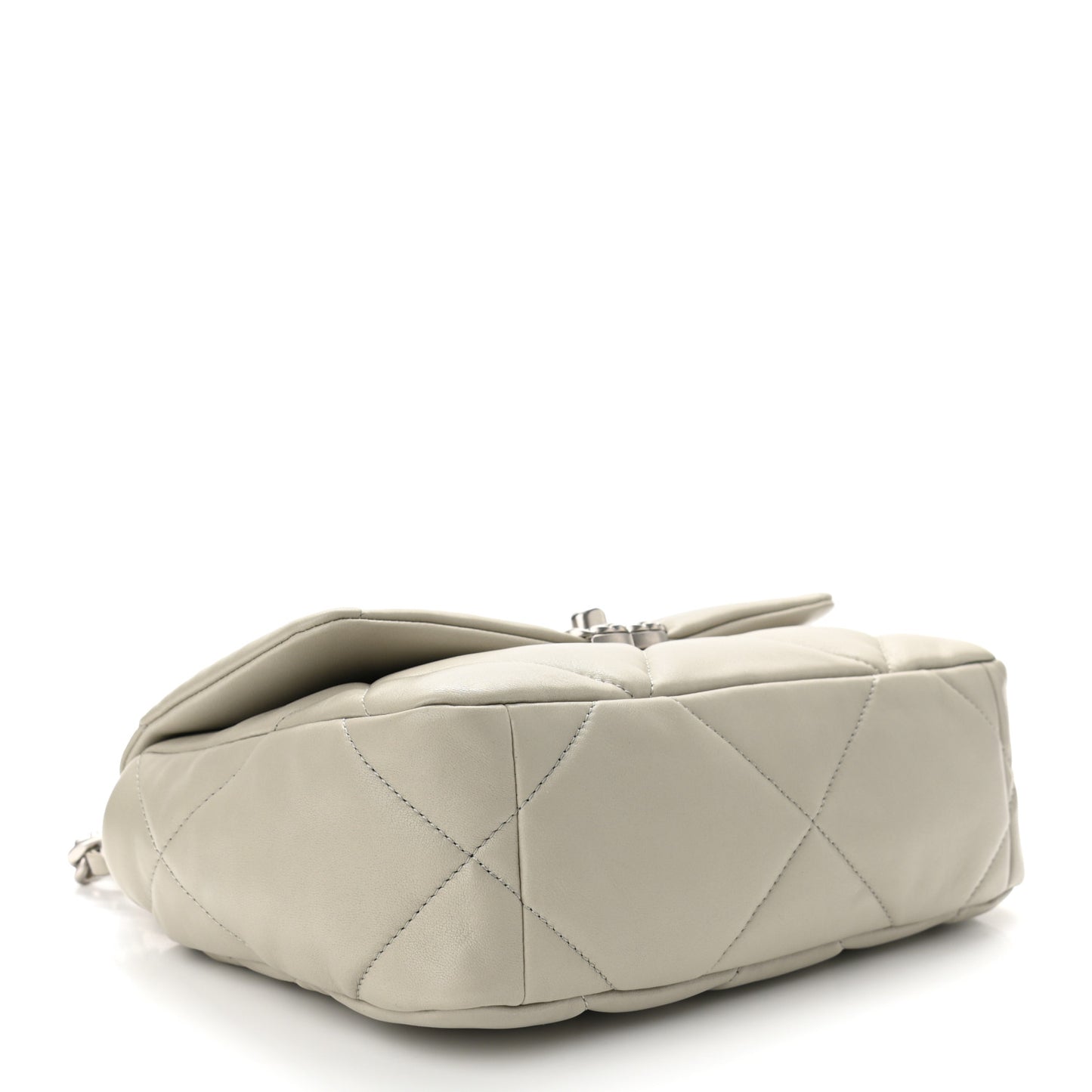 Lambskin Quilted Medium Chanel 19 Flap Grey