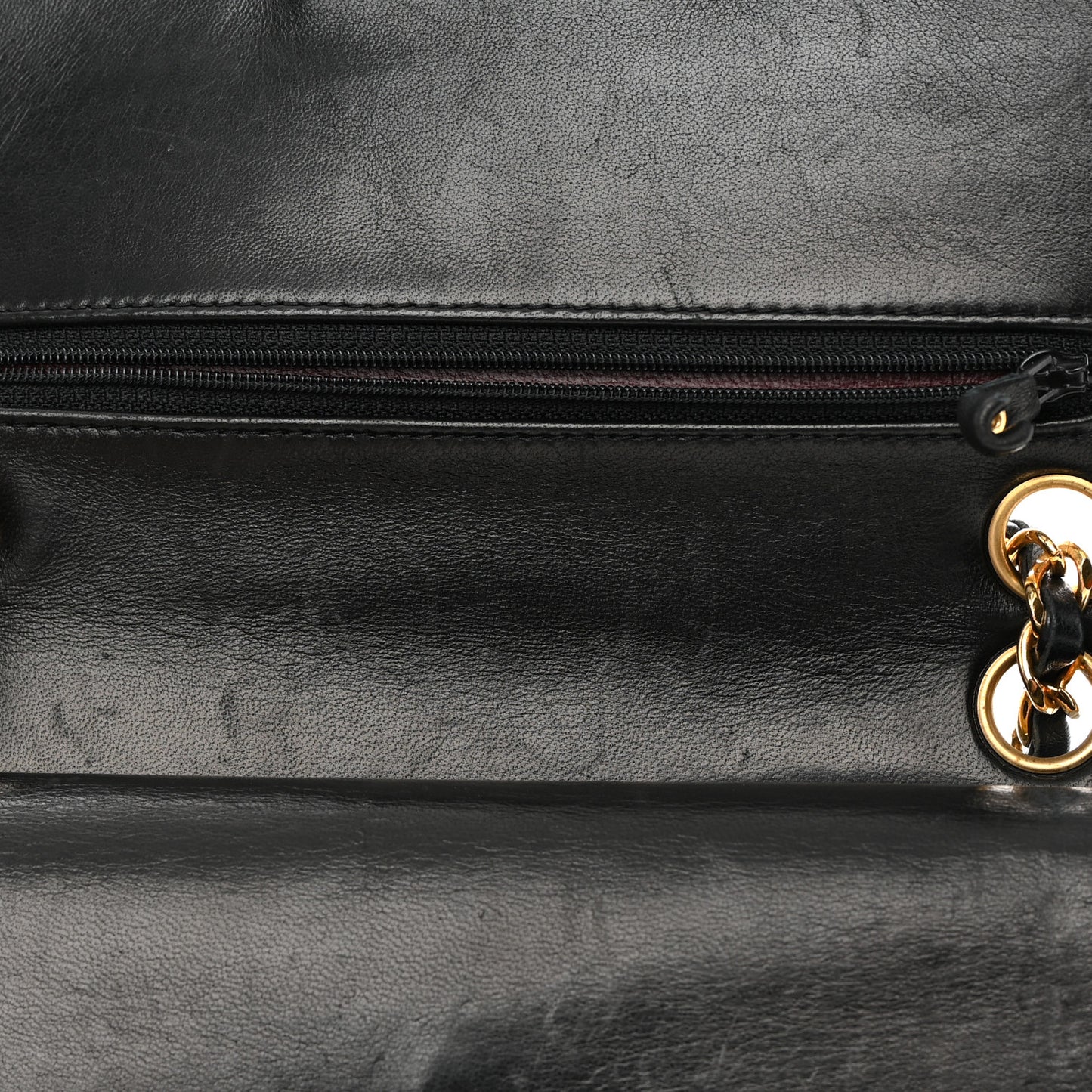 Lambskin Quilted Small Double Flap Black