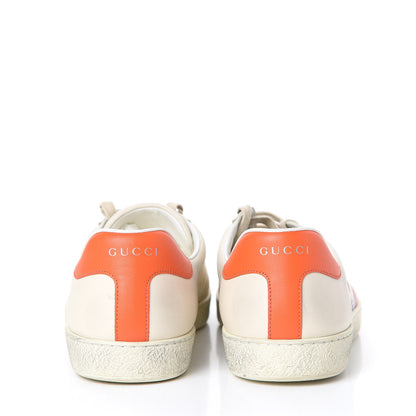 Gucci X DISNEY Miro Soft Calfskin Mickey Mouse Print Mens Ace Sneakers 11 Ivory Deep Orange 7 of 14