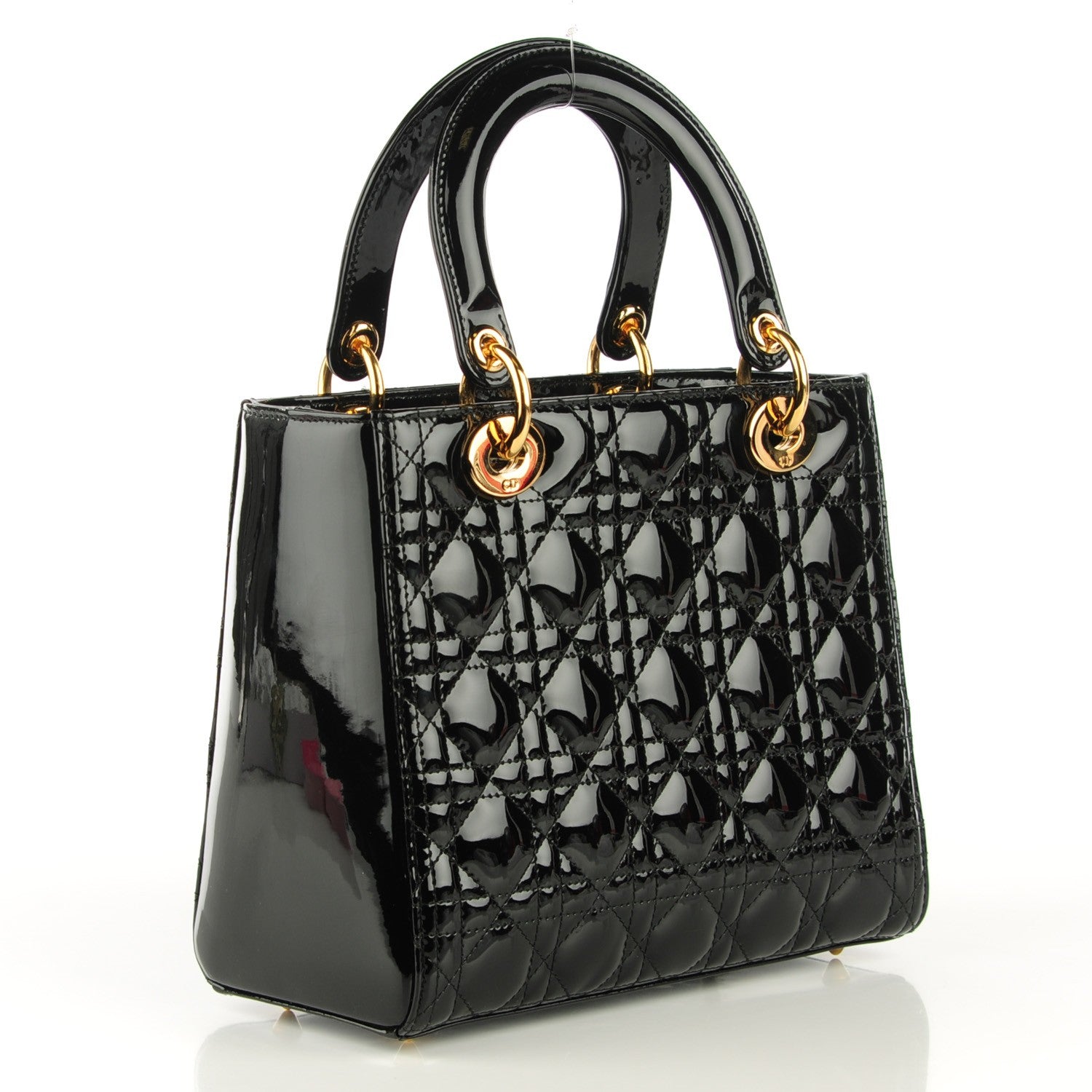 Christian Dior Patent Cannage Medium Lady Dior Black 3 of 8