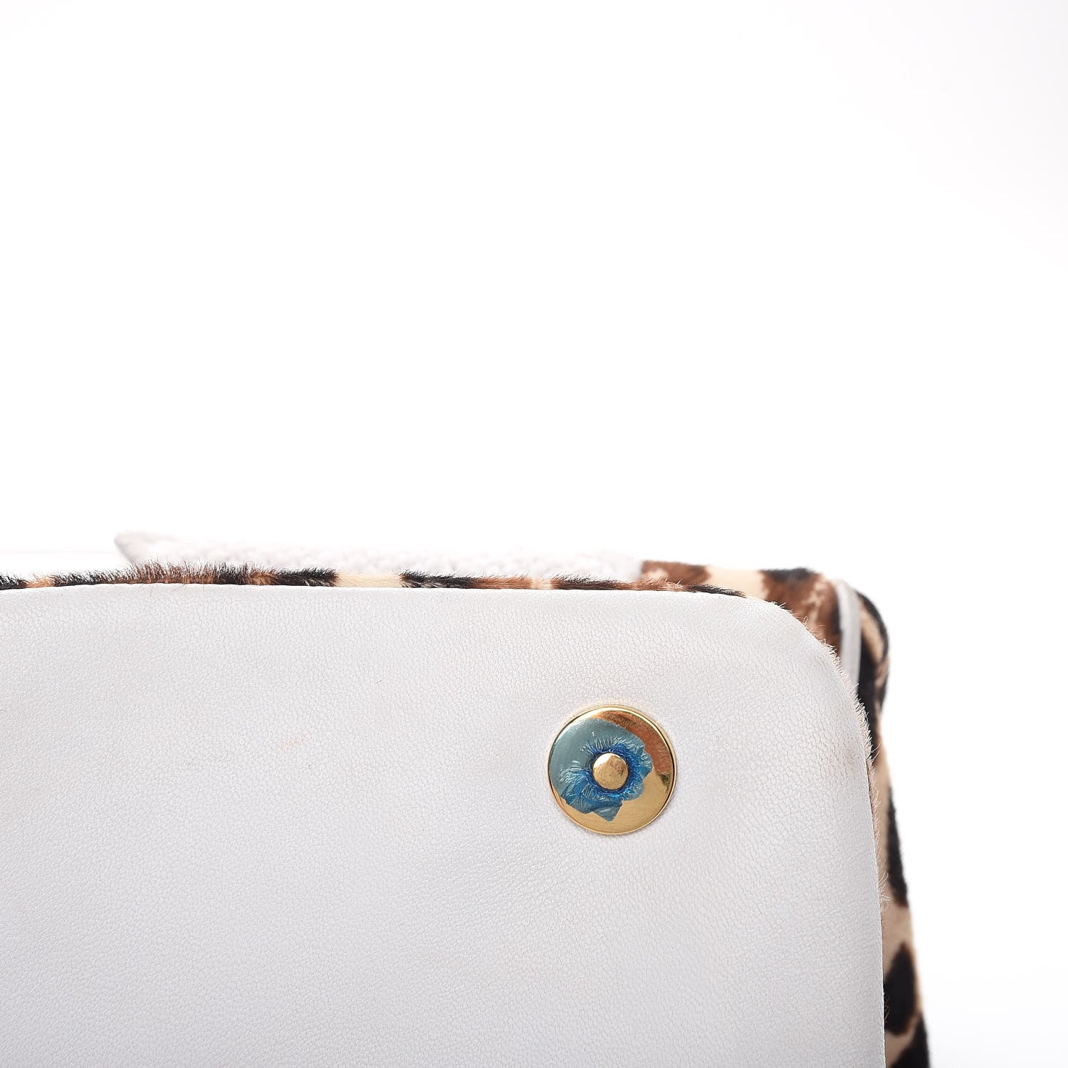 Dolce & Gabbana Calf Hair Leopard Print Lace Large Miss Sicily Satchel White 8 of 23