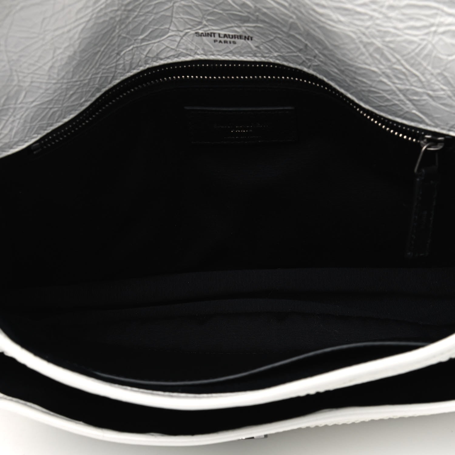 Saint Laurent Crinkled Calfskin Matelasse Monogram Medium Niki Chain Satchel Dirty White 4 of 6