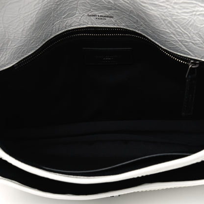 Saint Laurent Crinkled Calfskin Matelasse Monogram Medium Niki Chain Satchel Dirty White 4 of 6