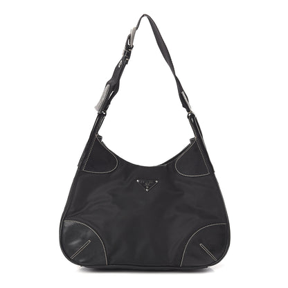 Prada Tessuto Light Nylon Shoulder Bag Black 1 of 8