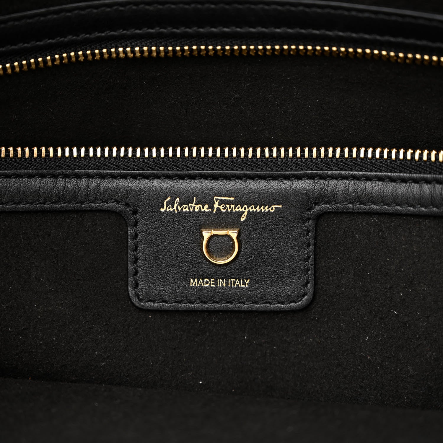 Salvatore Ferragamo Calfskin Studio Tote Black 8 of 14