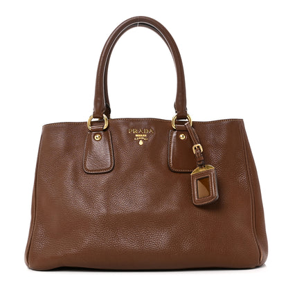 Prada Vitello Daino Tote Palissandro 1 of 9