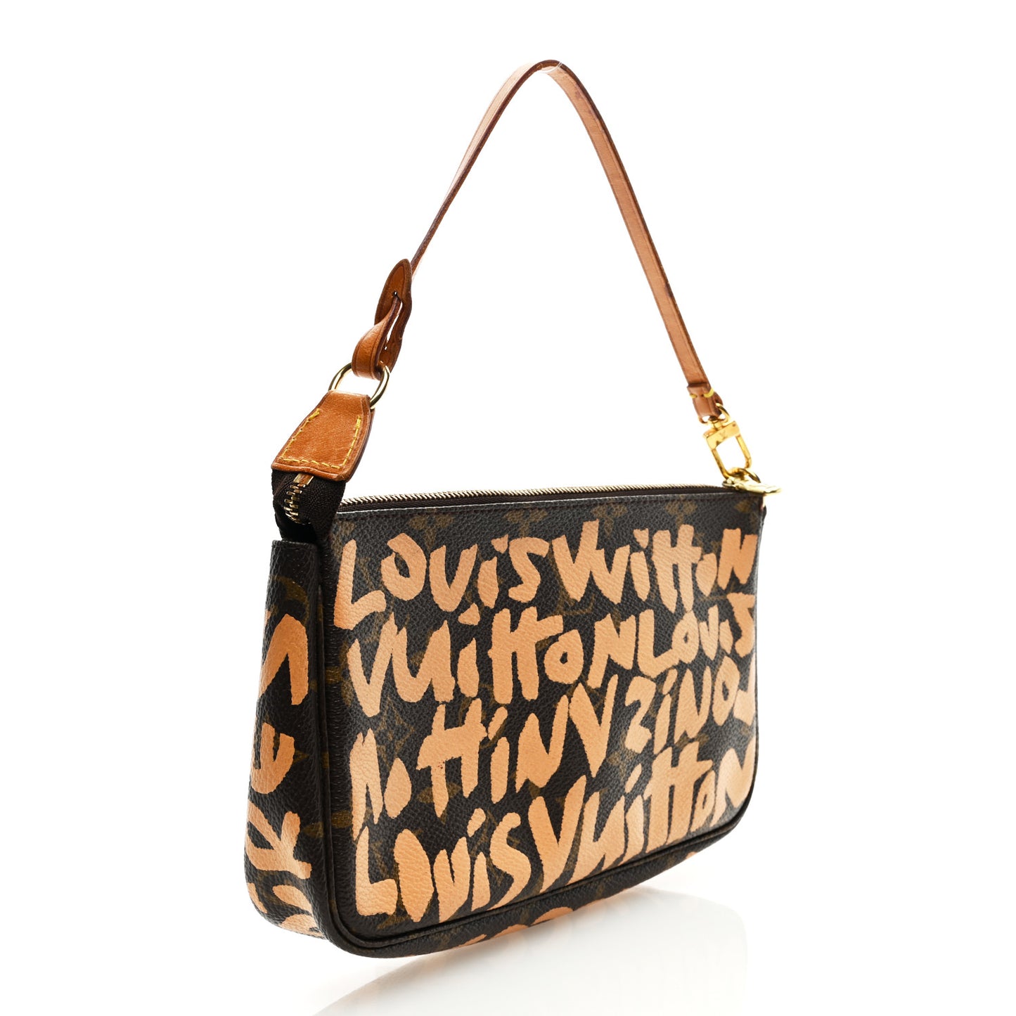 Monogram Graffiti Pochette Accessories Peach