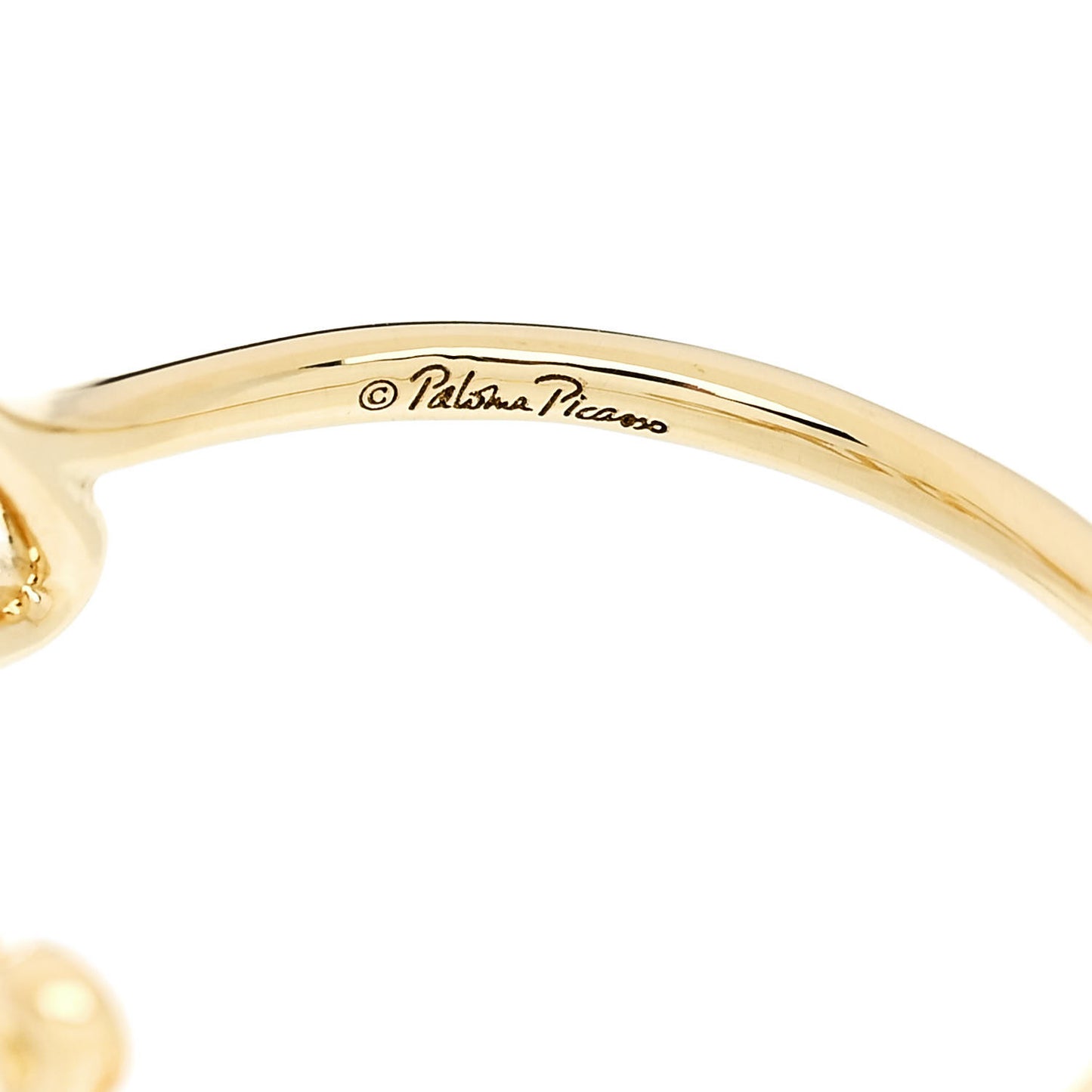 18K Yellow Gold Paloma's Graffiti Love Ring 56 7.5