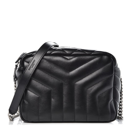 Saint Laurent Calfskin Y Quilted Monogram Small Loulou Bowling Bag Black 1 of 7