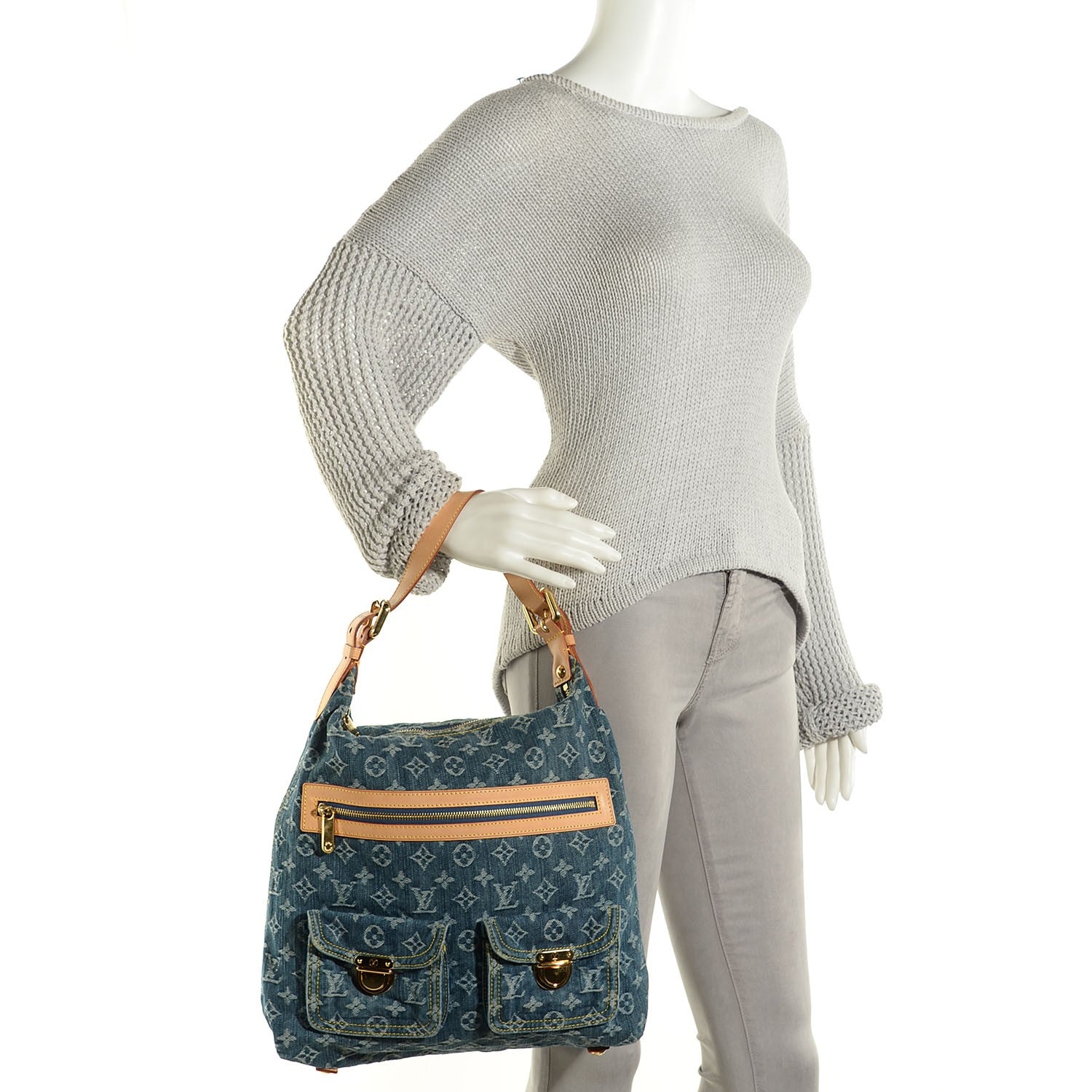 Louis Vuitton Denim Baggy GM Blue 2 of 7