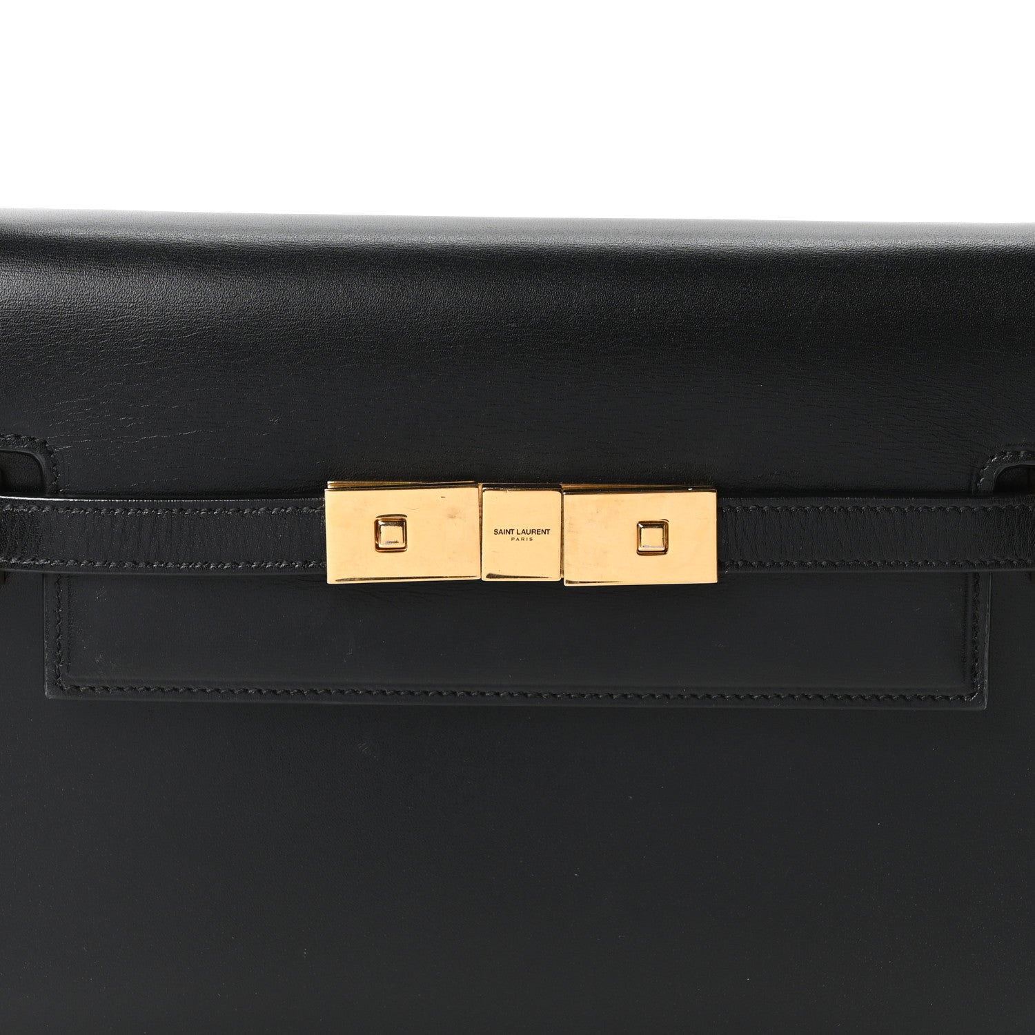 Saint Laurent Smooth Calfskin Small Manhattan Shoulder Bag Black 7 of 9