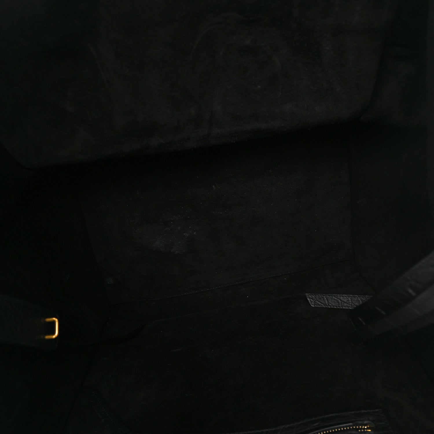 Celine Crocodile Embossed Calfskin Large Phantom Luggage Black 5 of 11