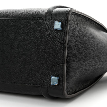 Celine Drummed Calfskin Micro Luggage Black 10 of 11