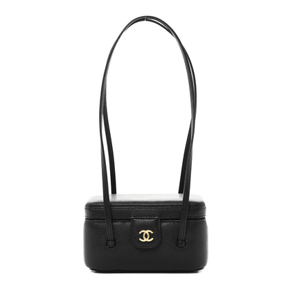 Chanel Shiny Caviar Preppy Coco Long Vanity With Strap Black 1 of 12