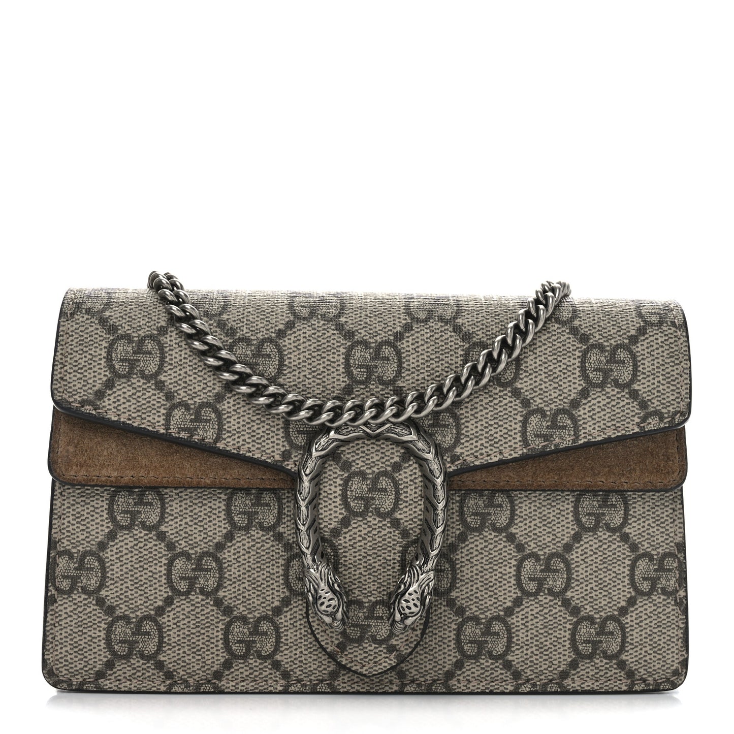 GG Supreme Monogram Super Mini Dionysus Shoulder Bag Taupe